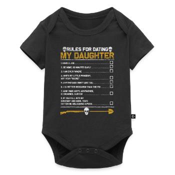 Father daughter boys - Baby Premium short-sleeve bodysuit - black - Front