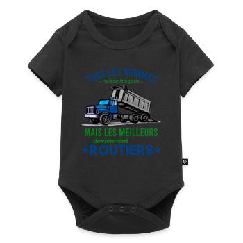 Routier Shirt • Meilleur Metier • Routier Cadeau - Body à manches courtes Premium Bébé - noir - Devant