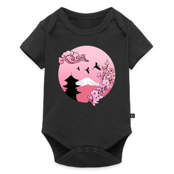 Sakura Cherry Blosseom Pink - Body à manches courtes Premium Bébé - noir - Devant