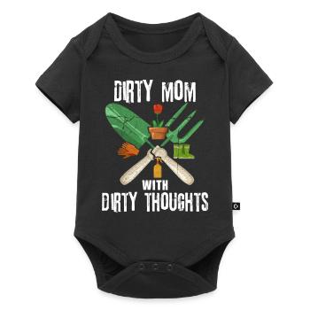 Jardin d'attribution disant pour votre jardinière maman - Body à manches courtes Premium Bébé - noir - Devant