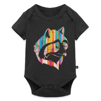 Ratons laveurs cadeau raton laveur - Body à manches courtes Premium Bébé - noir - Devant