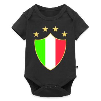 Italia fun - Baby Premium Kurzarmbody - Schwarz - Vorne