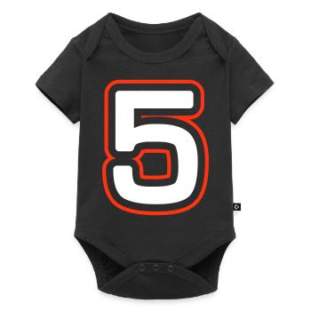 5 Number symbol - Baby Premium short-sleeve bodysuit - black - Front