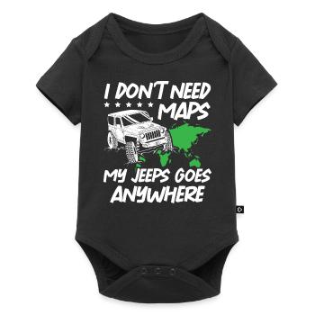 I Don't Need Maps My Jeeps Goes Anywhere - Baby Premium short-sleeve bodysuit - black - Front
