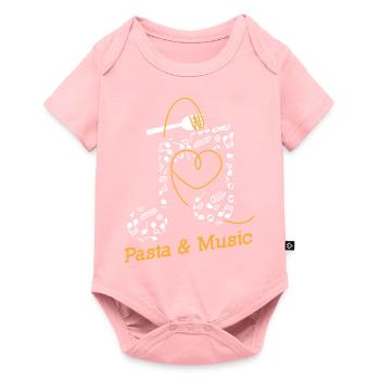 Pasta and Music Ironic Saying Spaghetti Italian - Baby Premium short-sleeve bodysuit - rose - Front