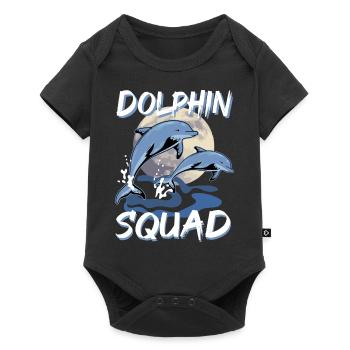 Cute Dolphin Squad Animaux marins Océan - Body à manches courtes Premium Bébé - noir - Devant