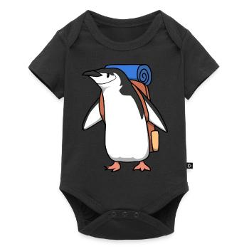 Cute Adventure Hiking Penguins Wildlife - Baby Premium short-sleeve bodysuit - black - Front