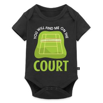 Tennis Court Ironic Saying Ball Sports Tennis - Baby Premium short-sleeve bodysuit - black - Front