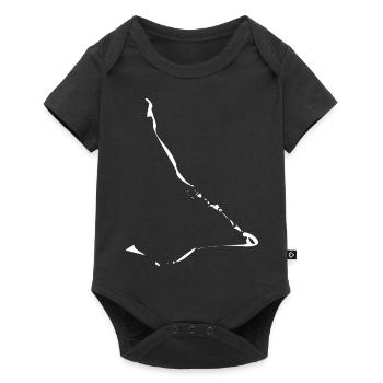 Drapeau de carte Kiribati - Body à manches courtes Premium Bébé - noir - Devant