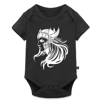 Viking Woman Warrior Viking - Baby Premium short-sleeve bodysuit - black - Front