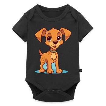 Cute dog design for dog owners - Baby Premium short-sleeve bodysuit - black - Front