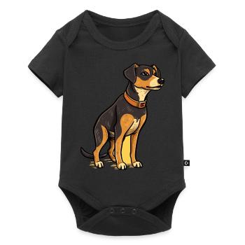 Conception de chien mignon pour les propriétaires de chiens - Body à manches courtes Premium Bébé - noir - Devant