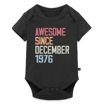 Jubiläum Dezember 1976 Das Original 1976 Dezember - Baby Premium Kurzarmbody - Schwarz - Vorne