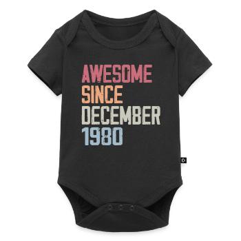 Anniversaire Décembre 1980 L’original 1980 Décembr - Body à manches courtes Premium Bébé - noir - Devant