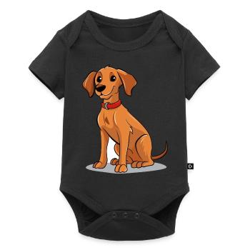 Conception de chien mignon pour les propriétaires de chiens - Body à manches courtes Premium Bébé - noir - Devant