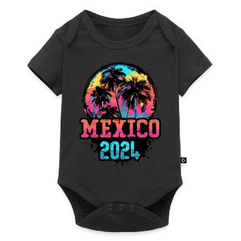 Mexico 2024 Team Palm Trees Multicolored - Baby Premium short-sleeve bodysuit - black - Front