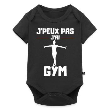 J'Peux pas j'ai Gym - Body à manches courtes Premium Bébé - noir - Devant
