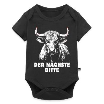 Stier - Der Nächste bitte - stolz, selbstbewusst - Baby Premium Kurzarmbody - Schwarz - Vorne