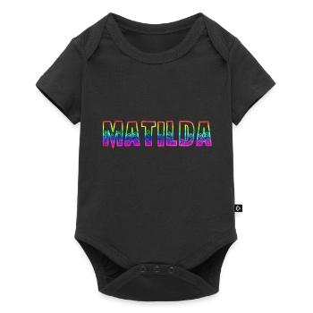 matilda rs regenbogen - Baby Premium Kurzarmbody - Schwarz - Vorne