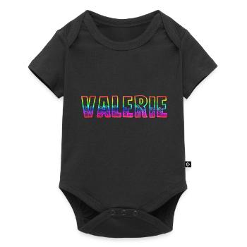valérie rs arc-en-ciel - Body à manches courtes Premium Bébé - noir - Devant