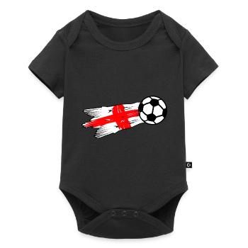 Englischer Fußball - Baby Premium Kurzarmbody - Schwarz - Vorne