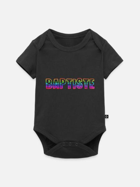 baptiste rs regenbogen - Baby Premium Kurzarmbody - Schwarz