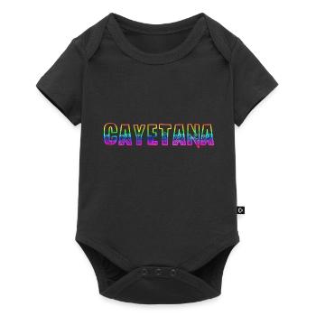 cayetana rs arc-en-ciel - Body à manches courtes Premium Bébé - noir - Devant