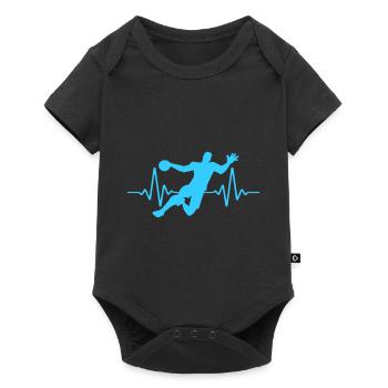 Heartbeat Handball Pulse | Couleur changeable - Body à manches courtes Premium Bébé - noir - Devant