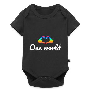 un monde - Body à manches courtes Premium Bébé - noir - Devant
