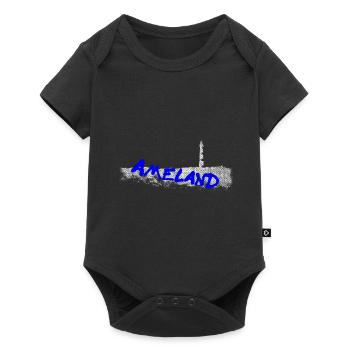 AMELAND with lighthouse - Baby Premium short-sleeve bodysuit - black - Front