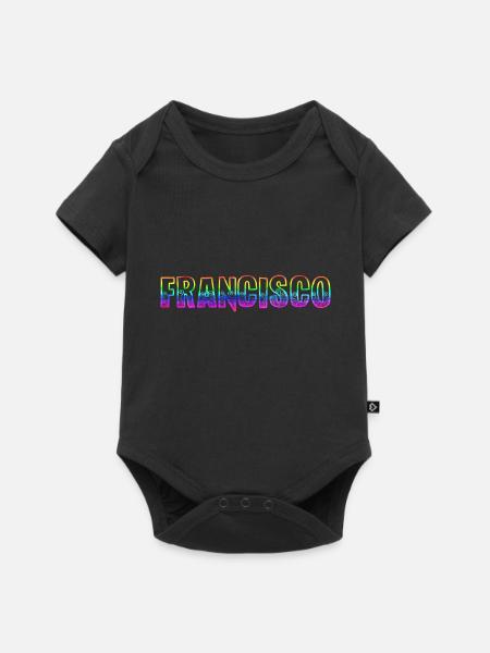 francisco rs regenbogen - Baby Premium Kurzarmbody - Schwarz