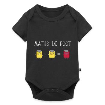 maths de foot - Body à manches courtes Premium Bébé - noir - Devant