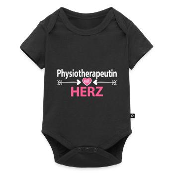 Physiotherapeutin Dankeschön Geschenkidee Abschied - Baby Premium Kurzarmbody - Schwarz - Vorne