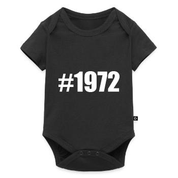Hashtag birthday year of birth 1972 - Baby Premium short-sleeve bodysuit - black - Front