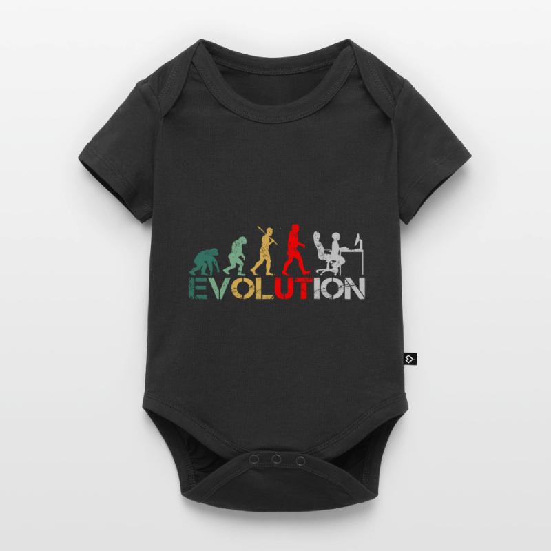 Computer Nerd Programmer Evolution funny Baby Premium short-sleeve bodysuit