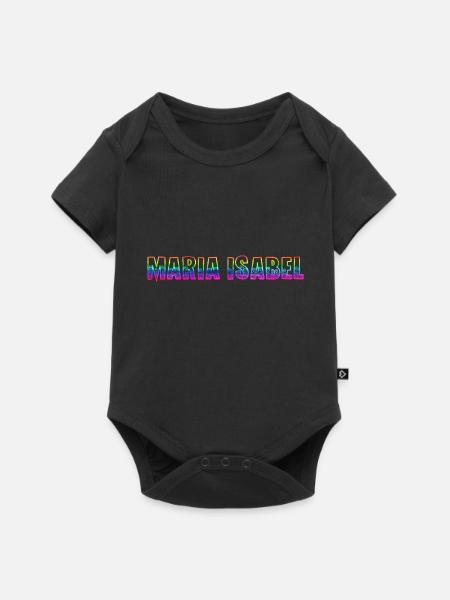 maria isabel rs regenbogen - Baby Premium Kurzarmbody - Schwarz