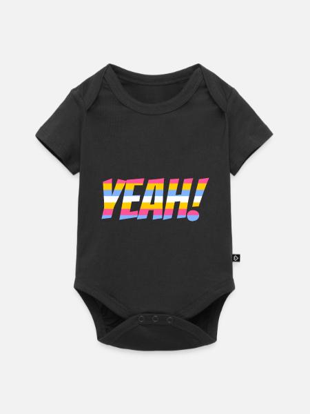 YEAH! - Baby Premium Kurzarmbody - Schwarz