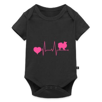 Japon Japonais Japonais Spitz Dog Mama Pink - Body à manches courtes Premium Bébé - noir - Devant