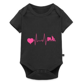 Scooter Rider Electric Scooter Heartbeat Pink - Baby Premium short-sleeve bodysuit - black - Front