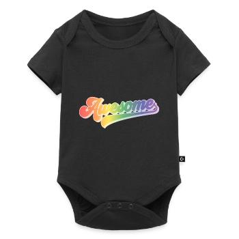 Super | Arc-en-ciel impressionnant - Body à manches courtes Premium Bébé - noir - Devant