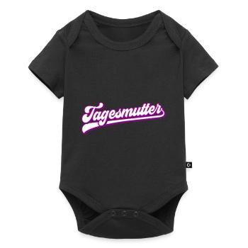 Tagesmutter | Farben änderbar - Baby Premium Kurzarmbody - Schwarz - Vorne
