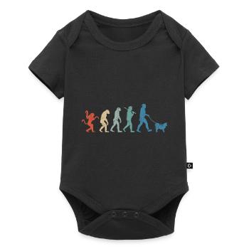 Chien islandais Evolution Retro Vintage - Body à manches courtes Premium Bébé - noir - Devant