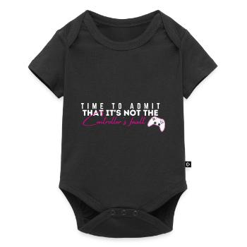 Schuld des Controllers - Baby Premium Kurzarmbody - Schwarz - Vorne