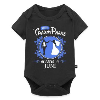 TRAUMPAARE HEIRATEN IM JUNI - Baby Premium Kurzarmbody - Schwarz - Vorne