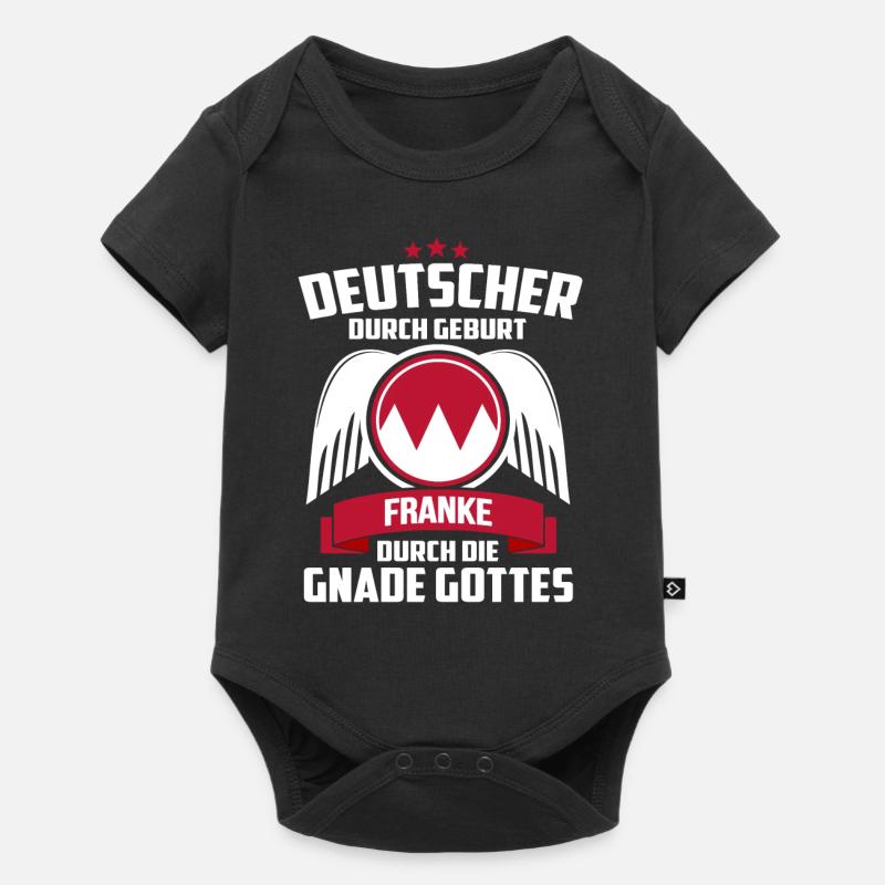 FRANKE DURCH DIE GNADE GOTTES - FRANKEN - GESCHENK - Baby Premium Kurzarmbody - Schwarz