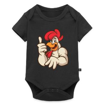 Muscles de poule de poulet coq Thumbs Up - Body à manches courtes Premium Bébé - noir - Devant