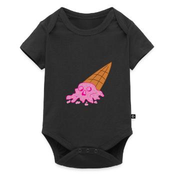 Crème glacée Gaufre Crème glacée Sweet Summer - Body à manches courtes Premium Bébé - noir - Devant