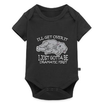 Dramatic Elephant Tired Stubborn - Baby Premium short-sleeve bodysuit - black - Front