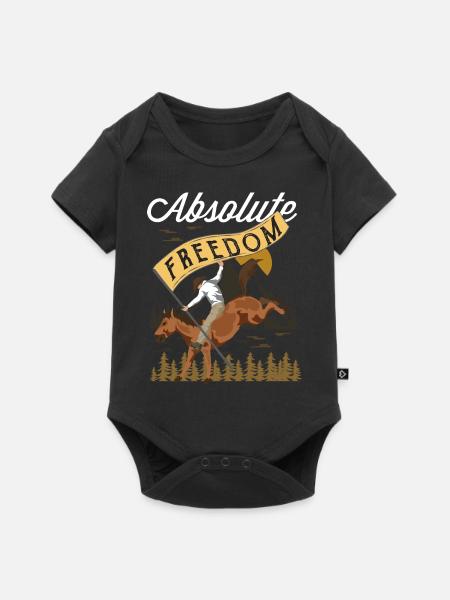Cowboy - Baby Premium Kurzarmbody - Schwarz
