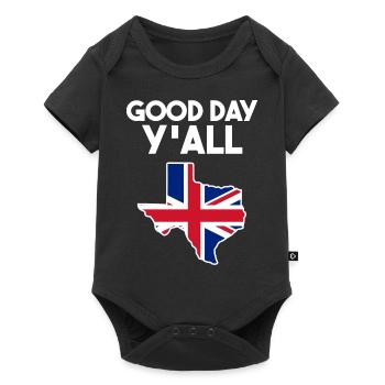 Britisch-texanisches Design für Texas Einwanderer - Baby Premium Kurzarmbody - Schwarz - Vorne